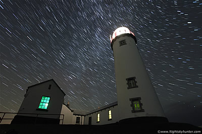 Fanad Head Lighthouse Milky Way & Star Trails - September 27th 2014